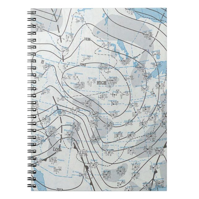 Caderno Espiral Mapa Meteorológico Nacional (Frente)