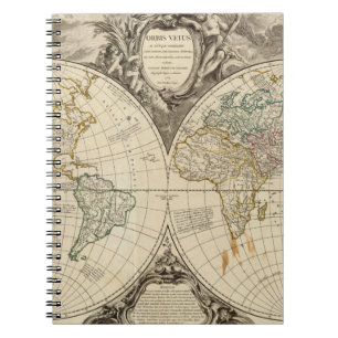 Caderno Espiral Mapa Mundial 8