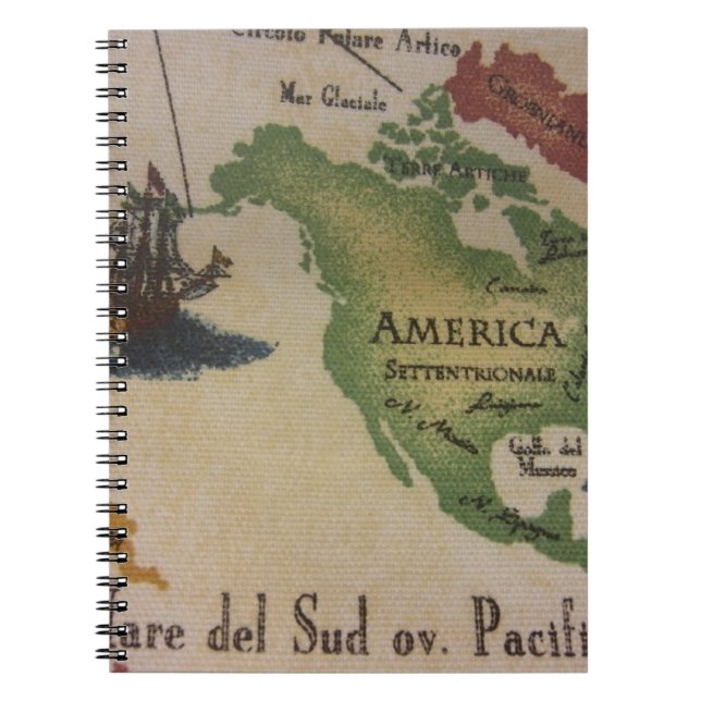 Caderno Espiral Mapa Mundial - América (Frente)