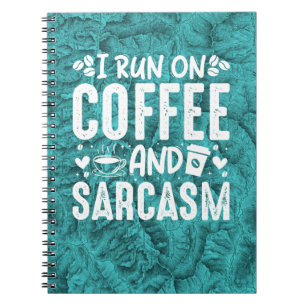 Caderno Espiral Mapa Topográfico do Café Sarcasm Azul