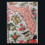 Caderno Espiral Mapa Vintage na Flórida<br><div class="desc">Estilo Vintage estado na Flórida</div>