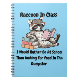 Caderno Espiral Mapache na turma