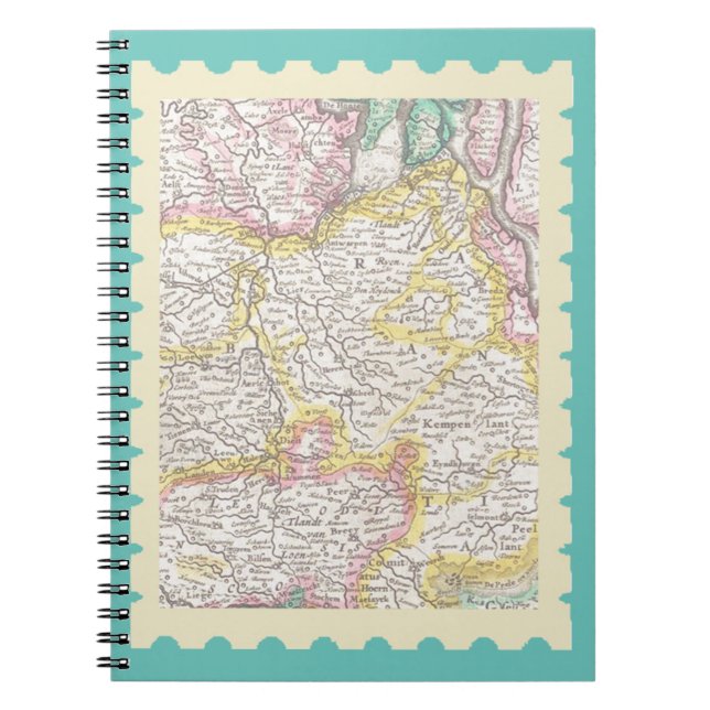 Caderno Espiral Mapas de Vintage (Frente)