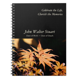 Caderno Espiral Maple Tree 1 Celebration Memorial Guest Book