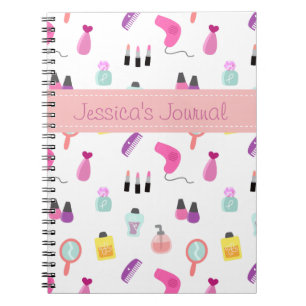 Caderno Espiral Maquiagem, Cosméticos, Beleza, Padrão de Embelezam