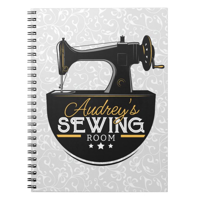 Caderno Espiral Máquina de Costura Anterior NOME ADD (Frente)