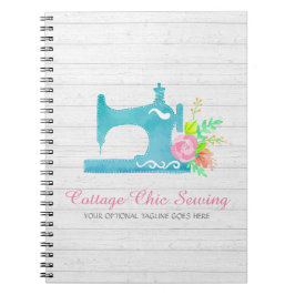 Caderno Espiral Máquina de Costura Charme de Casa de Campo Despoja