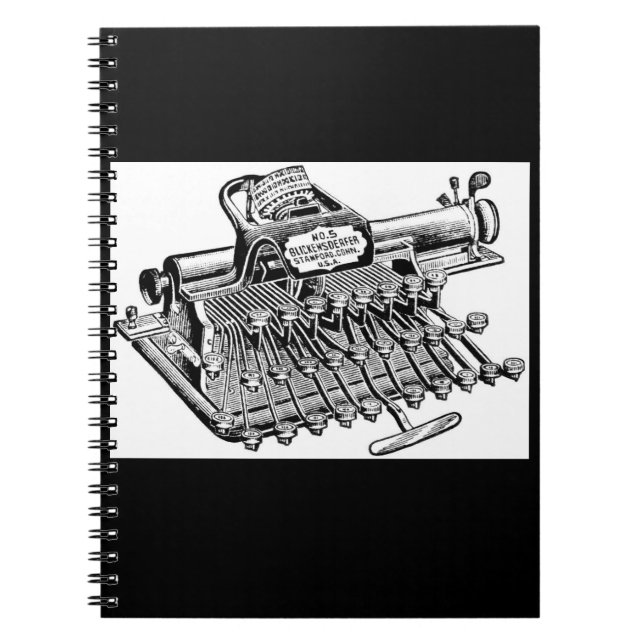 Caderno Espiral Máquina de escrever do no. 5 de Blickensderfer do (Frente)