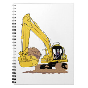 Caderno Espiral Máquina escavadora
