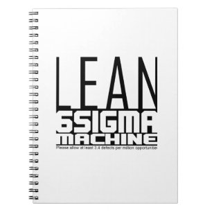 Caderno Espiral Máquina Lean Six Sigma