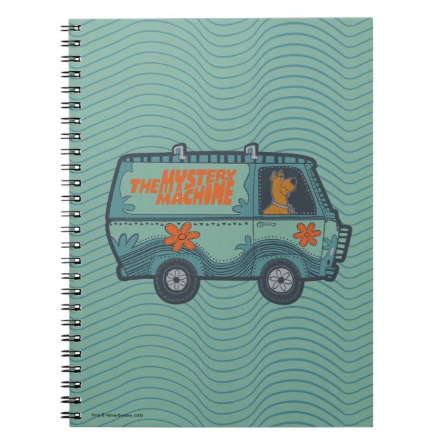 Caderno Espiral Máquina Misteriosa Que Conduz A Scooby-Doo (Frente)
