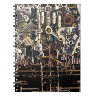 Caderno Espiral Máquinas e aparelhos mecânicos a vapor