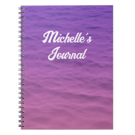 Caderno Espiral Mar Personalizado Rosa e Roxo