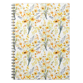 Caderno Espiral Maravilhas primavera amarelas adoráveis