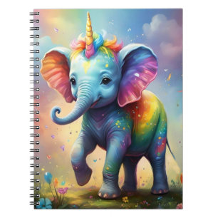 Caderno Espiral Maravilhas Radiante: O Elefante Unicórnio Bebê Arc
