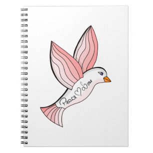Caderno Espiral Maravilhosa Dove da Paz e do Amor