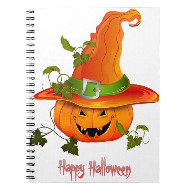 Caderno Espiral Maravilhoso: Diário de Fotos Espirais do Halloween (Frente)