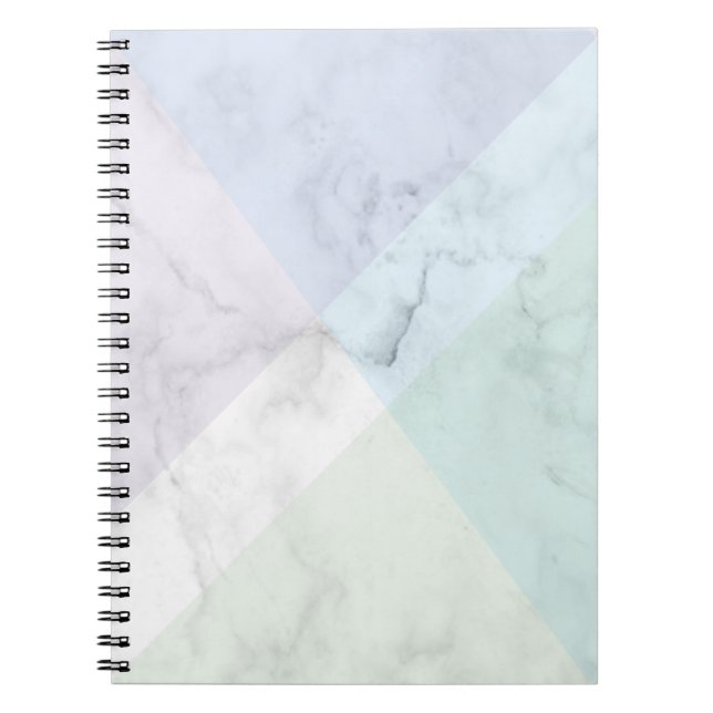 Caderno Espiral Marble  design pastel colors (Frente)