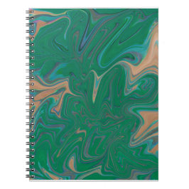 Caderno Espiral Marble Forms – Green & Gold Natural Flow