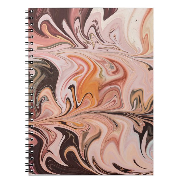 Caderno Espiral Marble Forms – Pink & Beige Soft Marble (Frente)