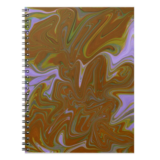 Caderno Espiral Marble Forms – Terracotta Warm Abstract (Frente)