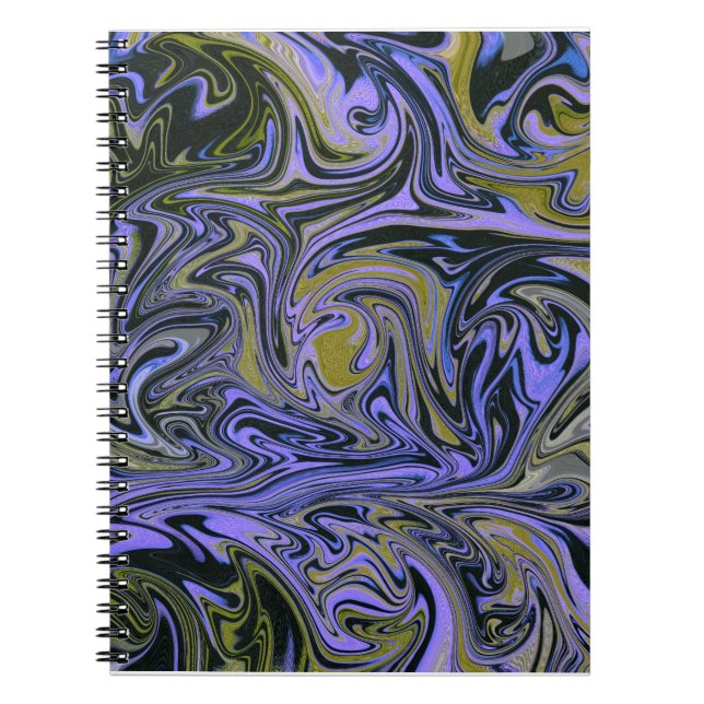 Caderno Espiral Marble Forms – Violet & Gold Mystic Energy (Frente)
