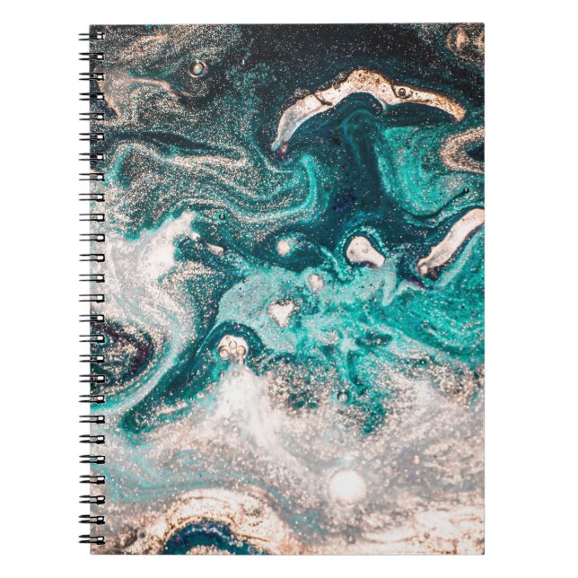Caderno Espiral Marble Handmade: Textura De Luxo Tradicional. (Frente)
