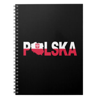 Caderno Espiral Marcação de Mapa de Sinalizador de Polônia Polska