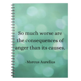 Caderno Espiral Marcus Aurelius: Conquiste a raiva, encontre a paz