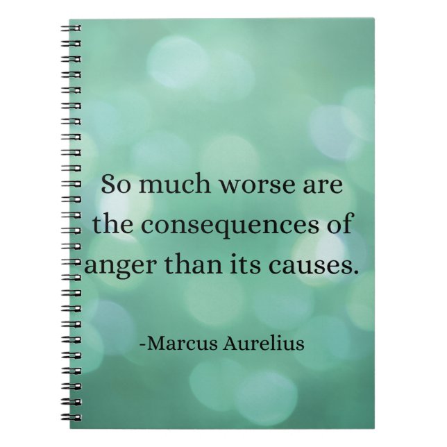 Caderno Espiral Marcus Aurelius: Conquiste a raiva, encontre a paz (Frente)