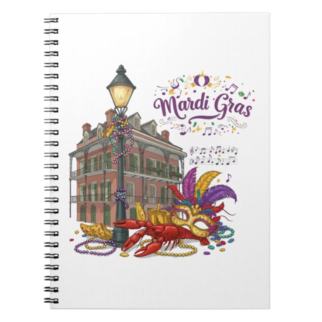 Caderno Espiral Mardi Gras (Frente)