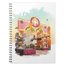 Mardi Gras Arch Galveston, aquarela inspirada
