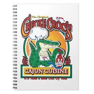 Caderno Espiral Mardi Gras Cajun Crocodilo