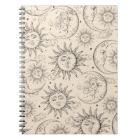 Marfim Creme Mágico Vintage Celestial Sol Lua Estr