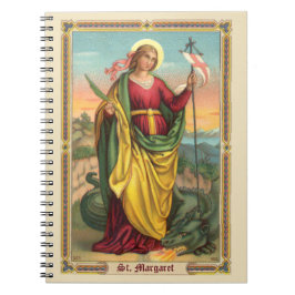 Caderno Espiral Margaret com o Dragão e a faixa de ressurreição