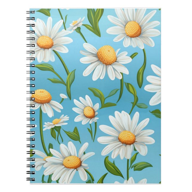 Caderno Espiral Margarida Céu Azul (Frente)