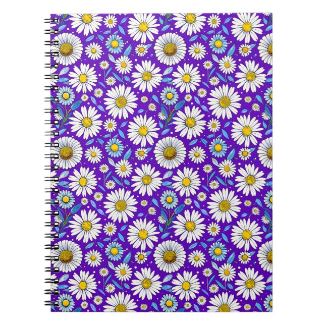 Caderno Espiral Margaridas e Folhas (Frente)