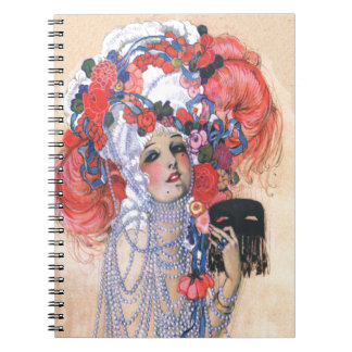 Caderno Espiral Maria Antonieta Miçanga Casas Deco