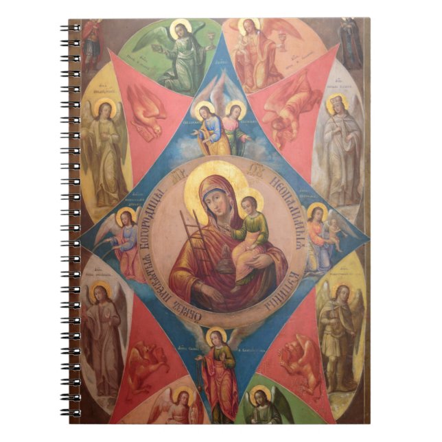 Caderno Espiral Maria, Jesus e Anjos (Frente)