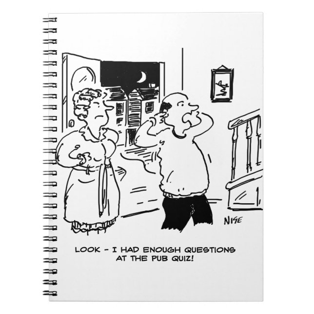 Caderno Espiral Marido não quer questionar (Frente)