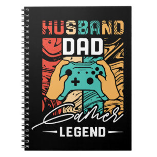 Caderno Espiral Marido Pai Lenda dos Video Games