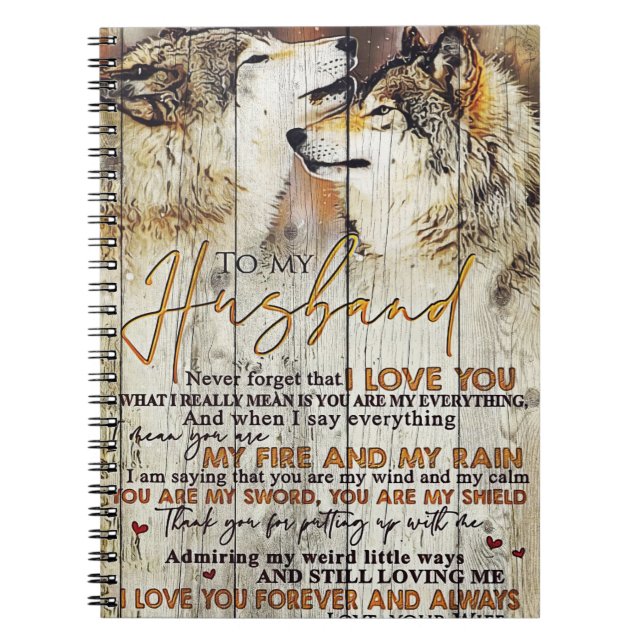 Caderno Espiral Marido Para Meu Marido Eu Te Amo (Frente)