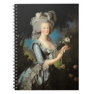 Caderno Espiral Marie Antoinette com um rosa, 1783