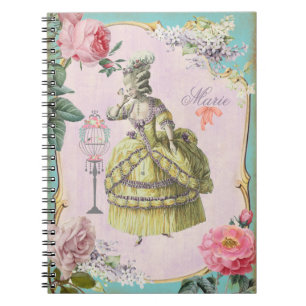 Caderno Espiral Marie Antonieta Cute - Notebook / 6,5x8,75