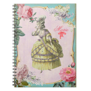 Caderno Espiral Marie Antonieta Cute - Notebook / 6,5x8,75