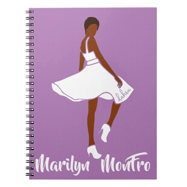 Caderno Espiral Marilyn MonFRO AFRoCA Afro Africa Mulher Negra (Frente)