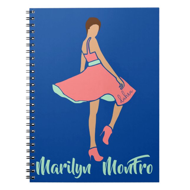 Caderno Espiral Marilyn MonFRO AFRoCA Afro Africa Mulher Negra (Frente)