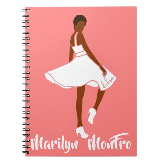 Caderno Espiral Marilyn MonFRO AFRoCA Afro Africa Mulher Negra (Frente)