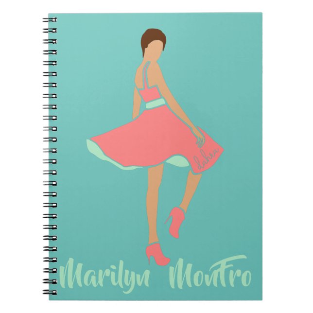 Caderno Espiral Marilyn MonFRO AFRoCA Afro Africa Mulher Negra (Frente)