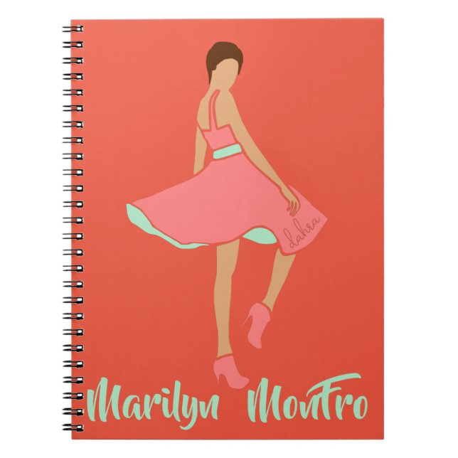 Caderno Espiral Marilyn MonFRO AFRoCA Afro Africa Mulher Negra (Frente)